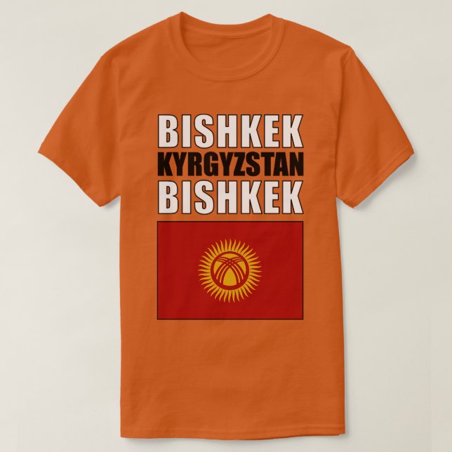 Camiseta Bandeira do Quirguistão (Frente do Design)
