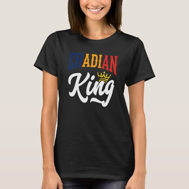 Camiseta Bandeira do Rei Chad do Chade Chad (Frente)