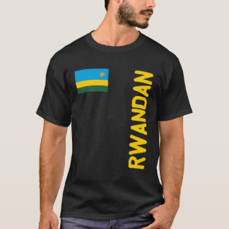 Camiseta Bandeira Do Ruanda E Raízes Do Ruanda