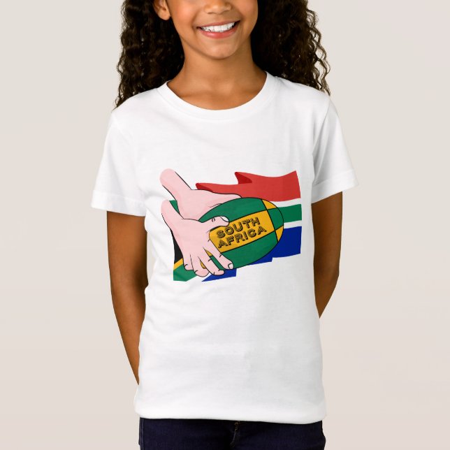 Camiseta Bandeira do Rugby da África do Sul (Frente)