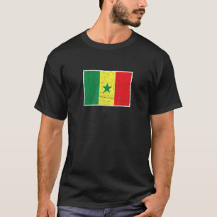 Camiseta Bandeira do Senegal com Vintage — Colo Nacional Se