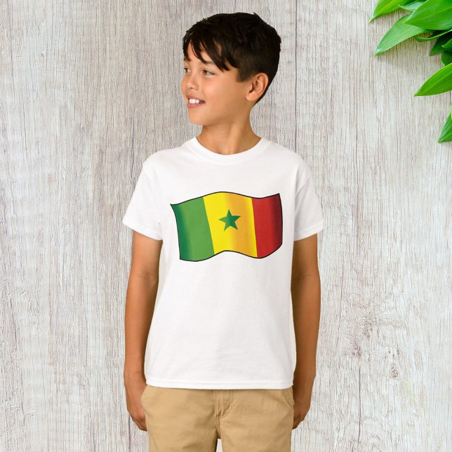 Camiseta Bandeira do Senegal Orgulho Senegalês Verde Amarel (Criador carregado)