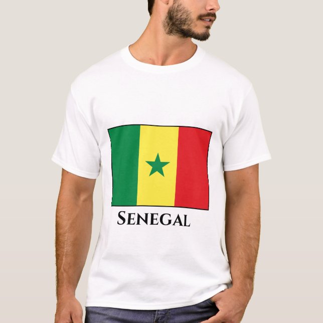Camiseta Bandeira do Senegal (Senegal) (Frente)