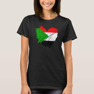 Camiseta Bandeira do Sudão Amo o Sudão Está no meu DNA para
