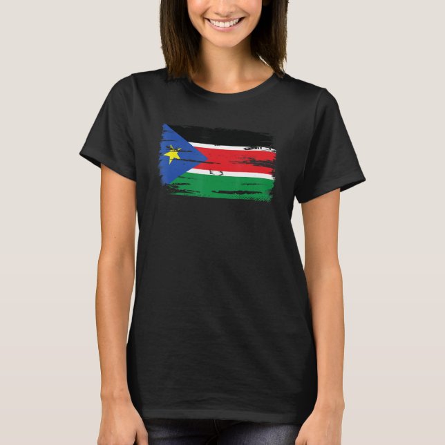 Camiseta Bandeira do Sudão do Sul (Frente)