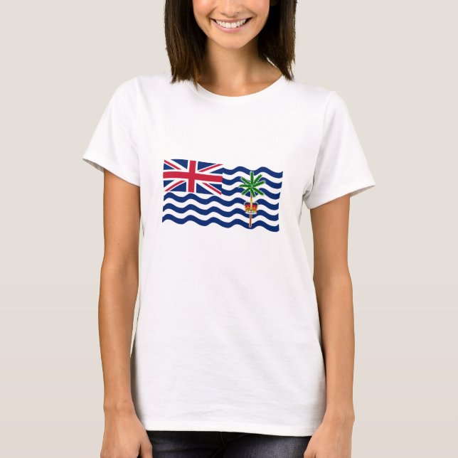 Camiseta Bandeira do Território Britânico do Oceano Índico (Frente)
