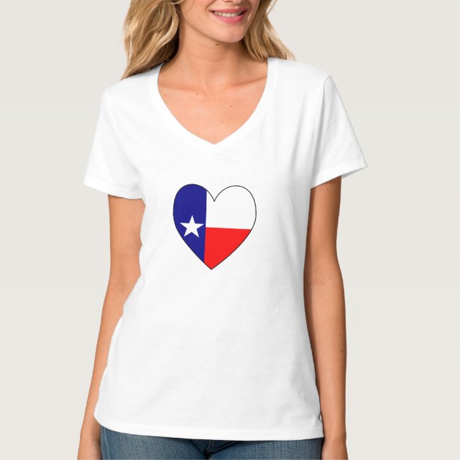Camiseta Bandeira do Texas Coração (Frente)
