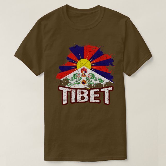 Camiseta Bandeira do Tibete (Frente do Design)