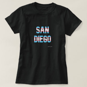 Camiseta Bandeira do Transgênero do Orgulho San Diego