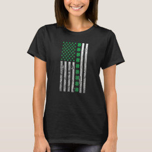Camiseta Bandeira do trevo americano irlandês santo Paddys