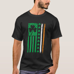 Camiseta Bandeira do Trevo Verde Dia de São Patrício Vintag