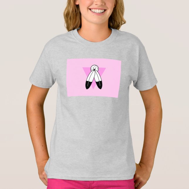Camiseta Bandeira do Triângulo Rosa Two-Spirit (Frente)