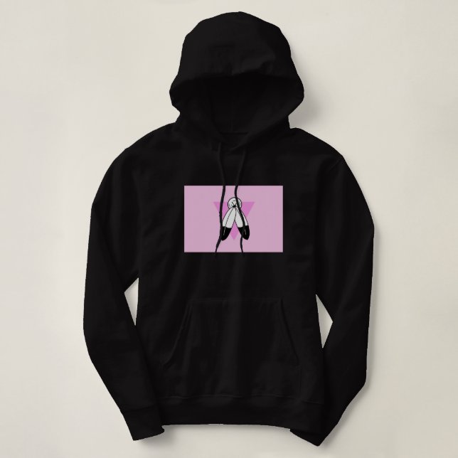 Camiseta Bandeira do Triângulo Rosa Two-Spirit (Frente do Design)