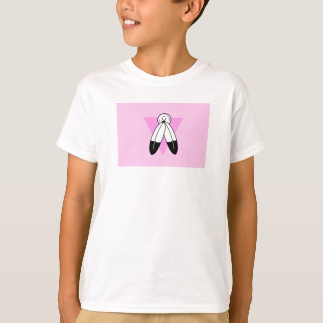 Camiseta Bandeira do Triângulo Rosa Two-Spirit (Frente)