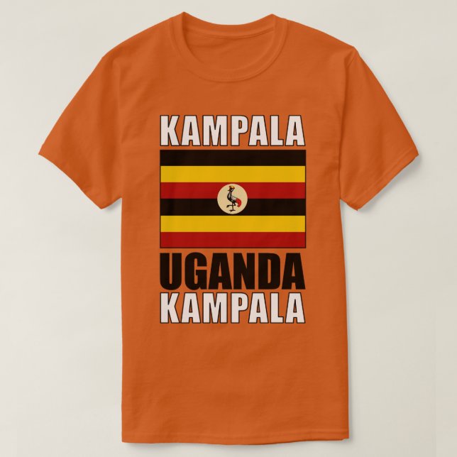 Camiseta Bandeira do Uganda (Frente do Design)