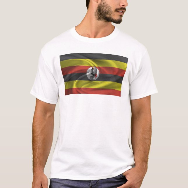 Camiseta Bandeira Do Uganda (Frente)