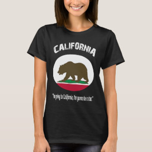 Camiseta Bandeira do Urso da Califórnia Urso pardo Califórn