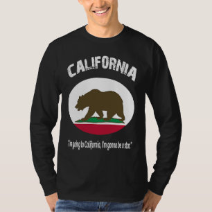Camiseta Bandeira do Urso da Califórnia Urso pardo Califórn