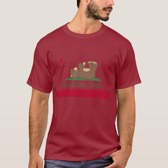 Camiseta Bandeira do urso de ursinho de Califórnia (Frente)