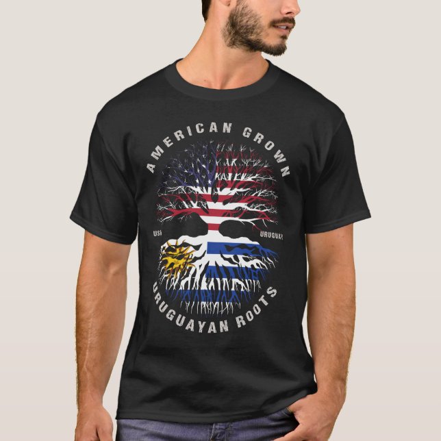 Camiseta Bandeira do Uruguai do Groenlândia Americano (Frente)