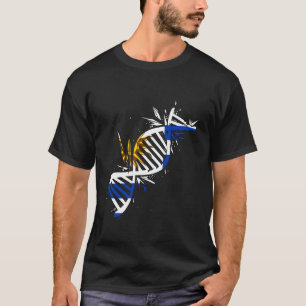 Camiseta Bandeira do Uruguai Molécula DNA Orgulho Uruguaio 
