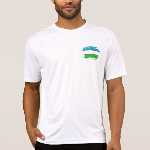 Camiseta bandeira do Usbequistão