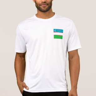 Camiseta bandeira do Usbequistão