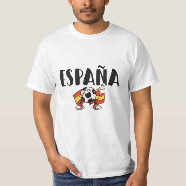 Camiseta Bandeira do Ventilador de Futebol do espanha (Frente)