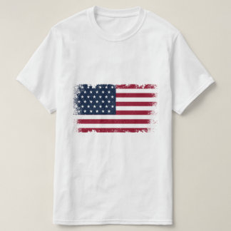 Camiseta Bandeira do Vetor de Grunge dos Estados Unidos