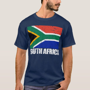 Camiseta Bandeira do vintage de África do Sul