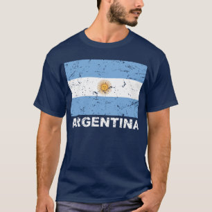 Camiseta Bandeira do vintage de Argentina