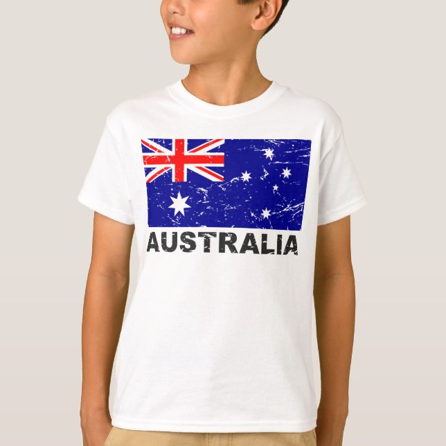 Camiseta Bandeira do vintage de Austrália (Frente)