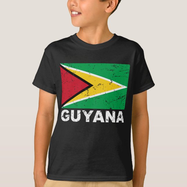 Camiseta Bandeira do vintage de Guyana (Frente)