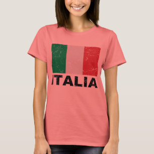 Camiseta Bandeira do vintage de Italia