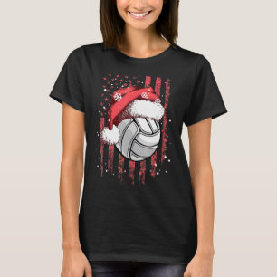 Camiseta Bandeira do Voleibol Xmas EUA