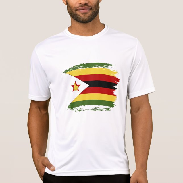 Camiseta Bandeira do Zimbabué (Frente)
