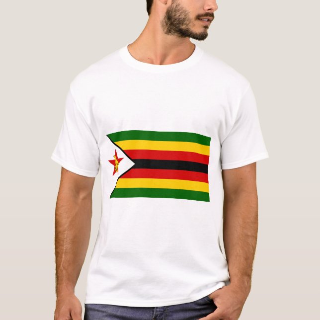 Camiseta Bandeira do Zimbabué (Frente)