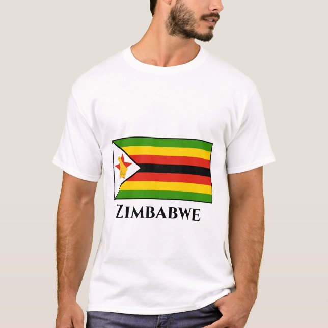 Camiseta Bandeira do Zimbabué (Frente)
