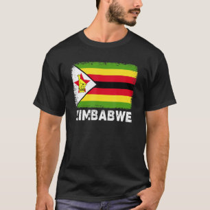 Camiseta Bandeira do Zimbabwe Pessoas Vintage