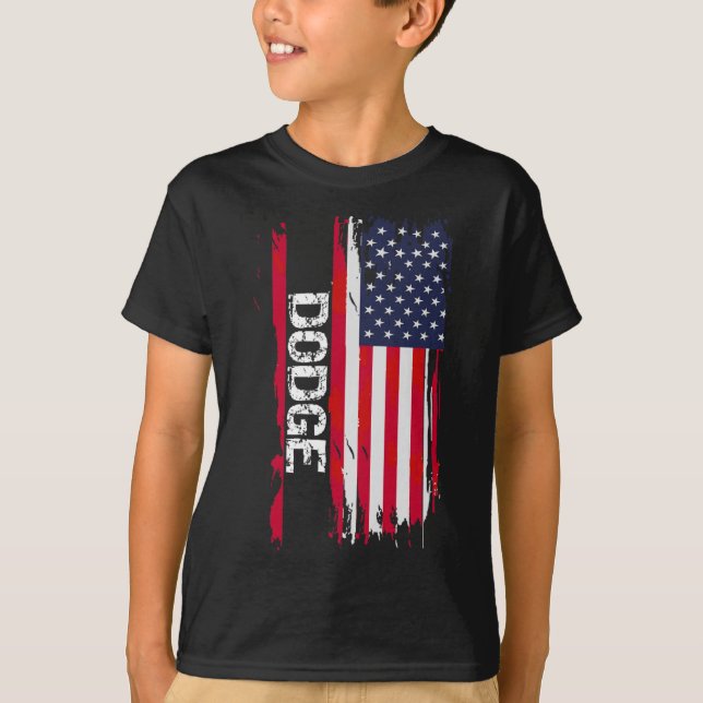 Camiseta Bandeira Dodge EUA  (Frente)