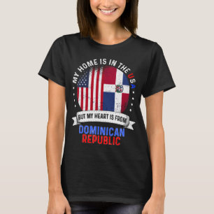 Camiseta Bandeira Dominicana Americana Roots USA