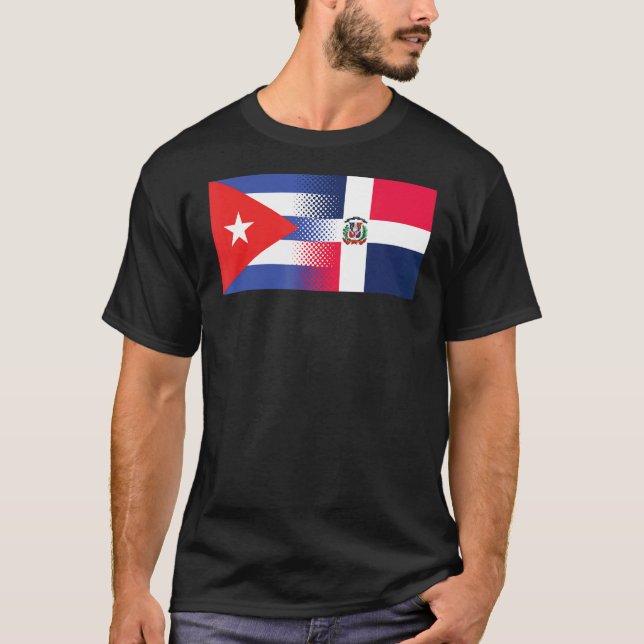 Camiseta Bandeira Dominicana Cubana República Dominicana (Frente)