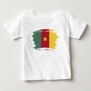 Camiseta bandeira dos Camarões