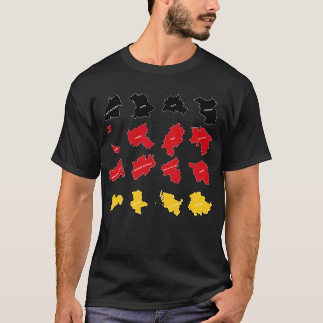 Camiseta Bandeira dos Estados Alemães (Frente)