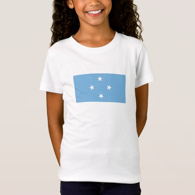 Camiseta Bandeira dos Estados Federados da Micronésia (Frente)