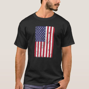 Camiseta Bandeira dos Estados Unidos 4 de julho Homens Amer