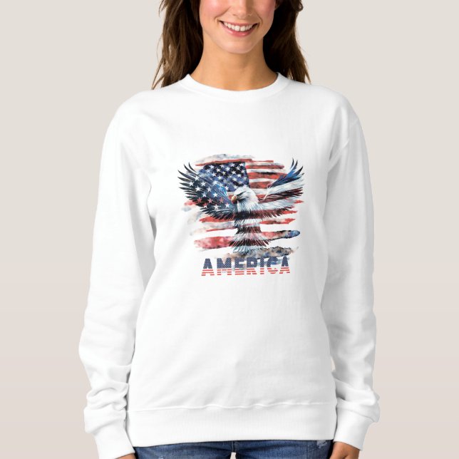Camiseta Bandeira dos Estados Unidos. América (Frente)