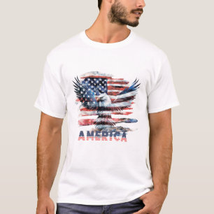 Camiseta Bandeira dos Estados Unidos. América