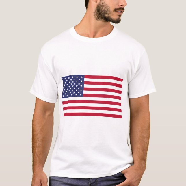 Camiseta Bandeira dos Estados Unidos da América (Frente)