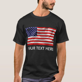 Camiseta Bandeira dos Estados Unidos da América Black